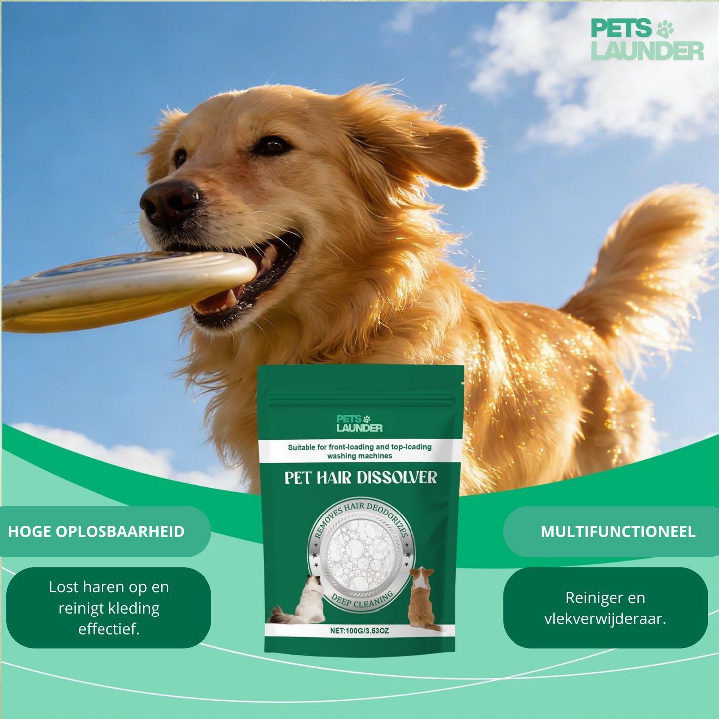 Huisdierhaar Oplosser voor de Was (2 Stuks) - Verwijdert Honden en Kattenhaar tijdens het Wassen